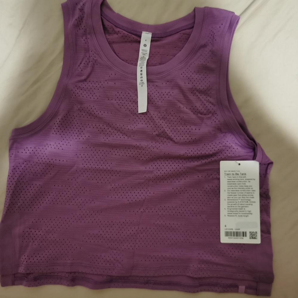 lululemon athletica Purple Perforated Tank Top